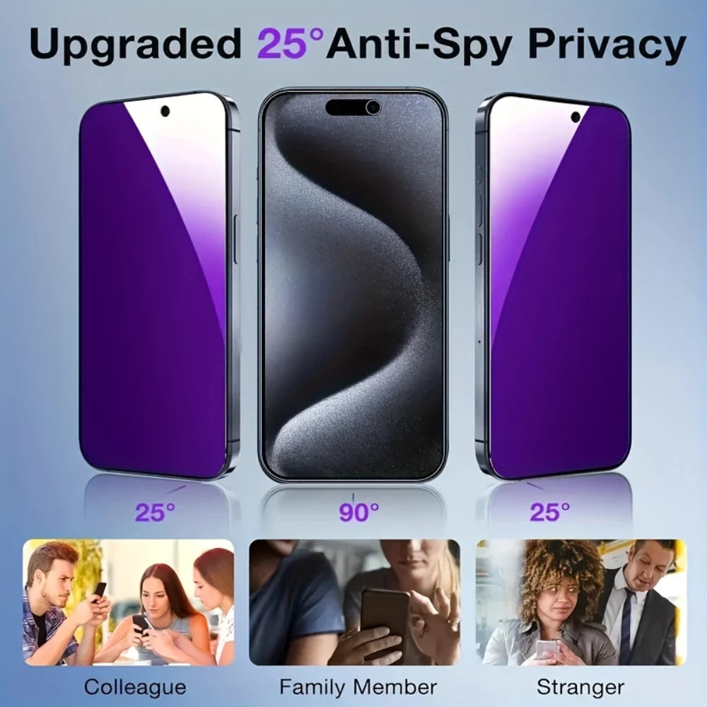 Protector de Pantalla Privacidad Anti-Espía para iPhone (4 Piezas)