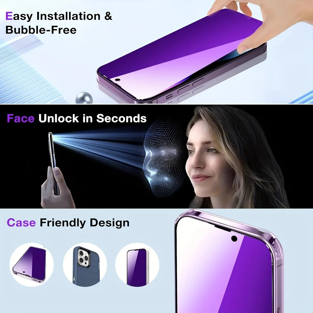 Protector de Pantalla Privacidad Anti-Espía para iPhone (4 Piezas)