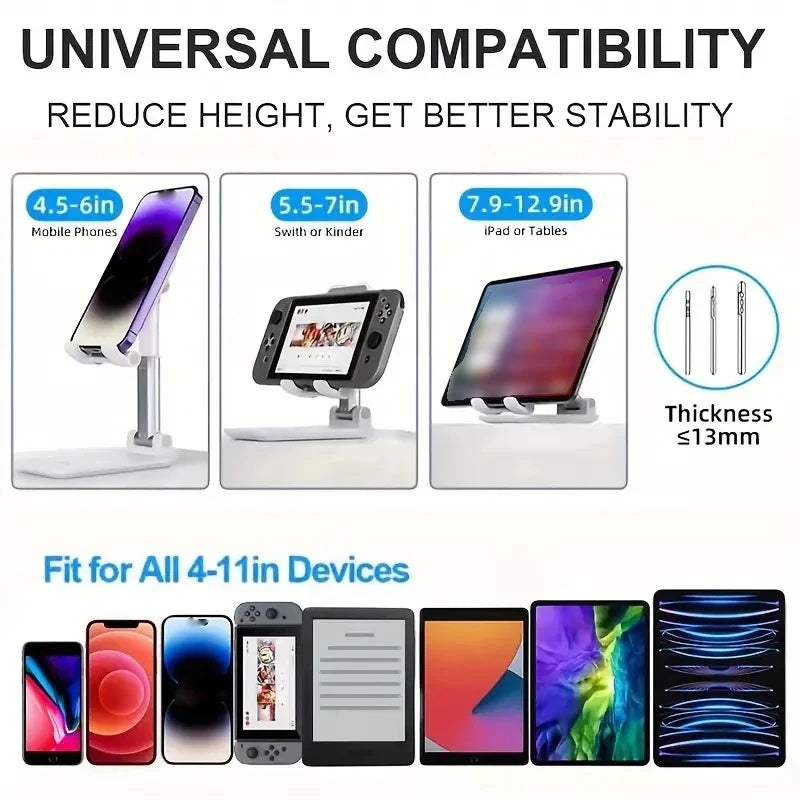 Soporte Plegable de Escritorio para Celular y Tablet