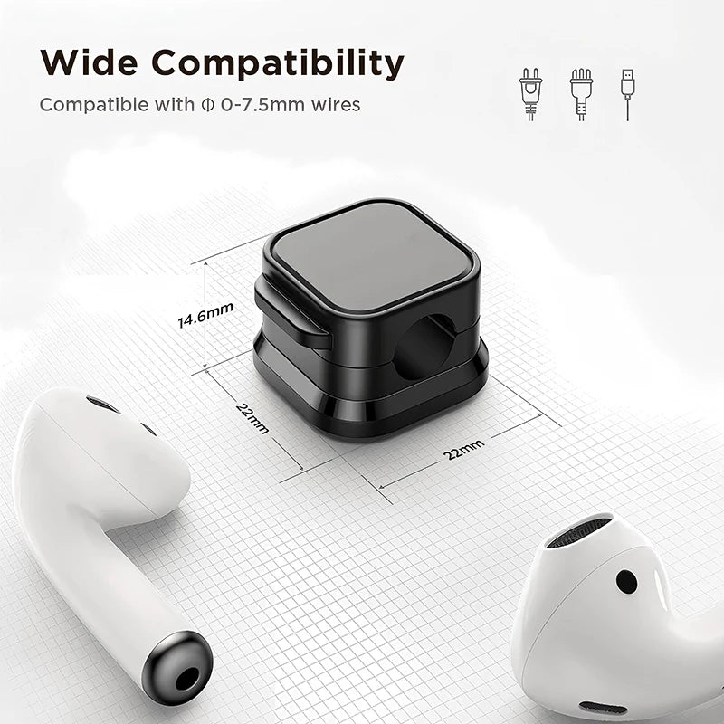 Clips Organizadores Magnéticos para Cables