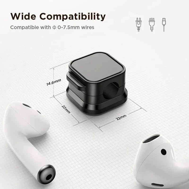 Clips Organizadores Magnéticos para Cables
