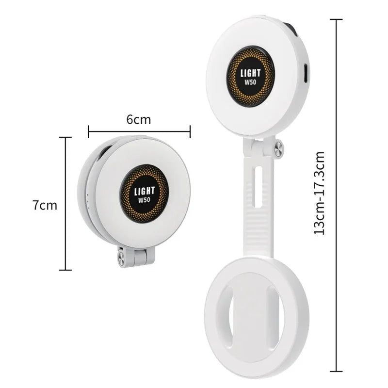 Luz de Relleno Magnética W50 para Celular y Tablet