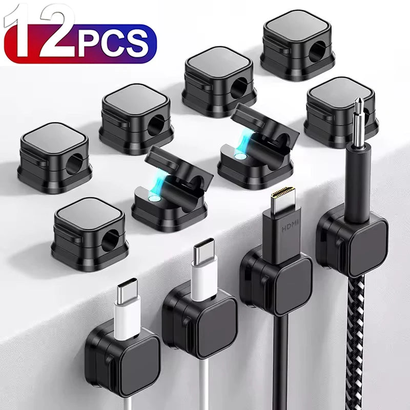Clips Organizadores Magnéticos para Cables
