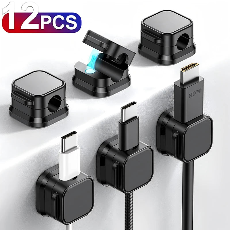 Clips Organizadores Magnéticos para Cables
