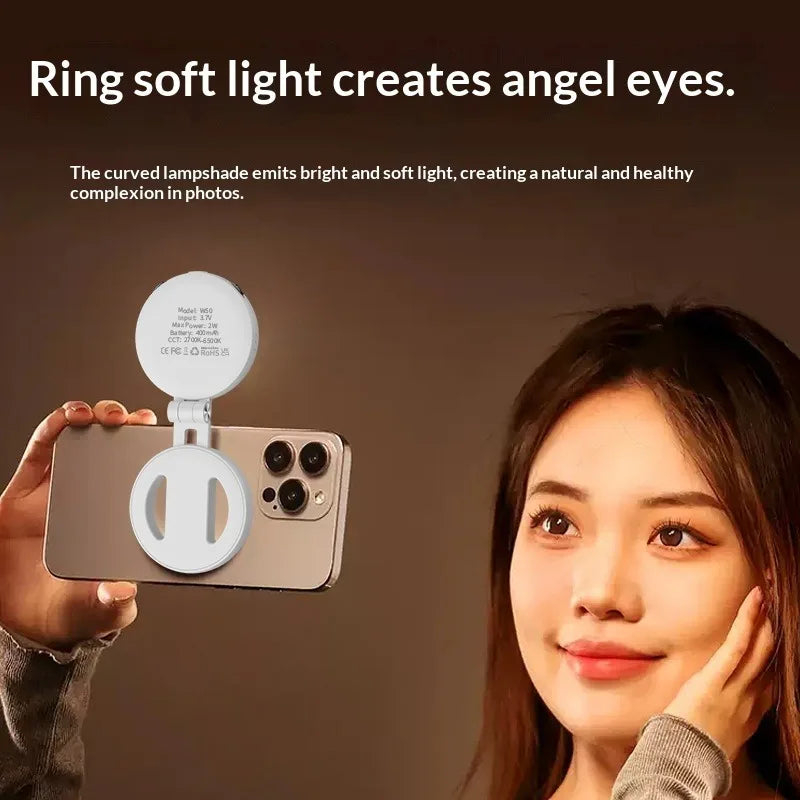 Luz de Relleno Magnética W50 para Celular y Tablet